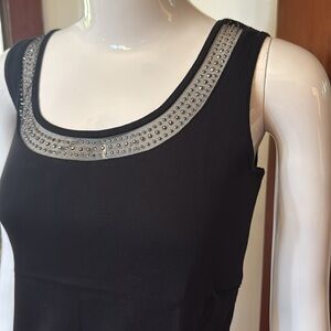 NWT northern reflections size small Black Tank Top with Silver Embellish…